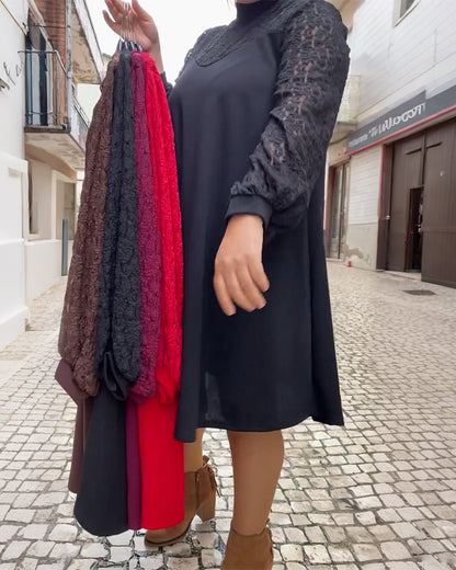 Chic Lace Overlay Dress