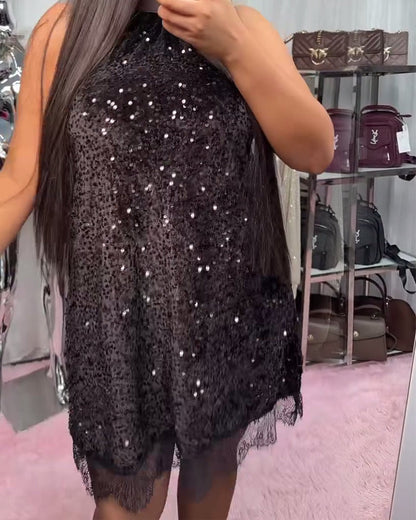 Color Blocked Solid Dress